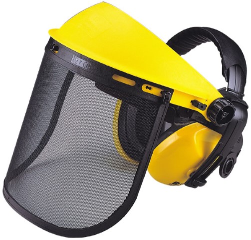 MAXISAFE VISOR MESH W/EARMUFFS  